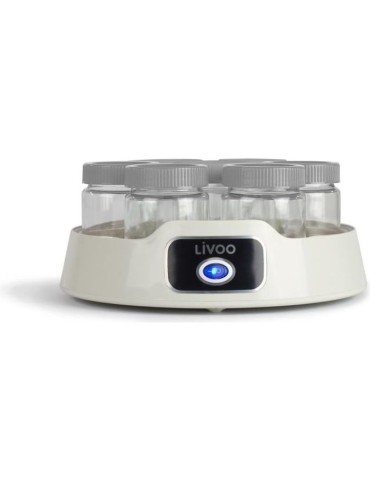 LIVOO - Yaourtiere - DOP180G - 14 pots en verre avec couvercle a visser - Capacité par pot : 170ml