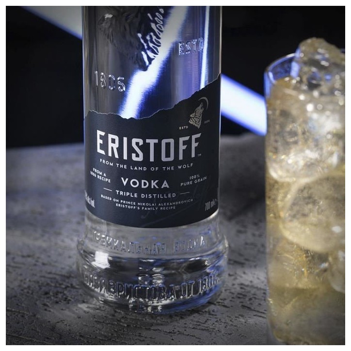 Vodka Eristoff Original - Vodka premium - 37,5%vol - 70cl