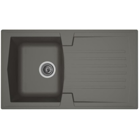STRADOUR Evier cuisine a encastrer 1 bac + 1 égouttoir Arena - Résin