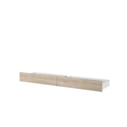 ESCALE Lit adulte 140x190 / 200 cm - Tete de lit + 2 tiroirs - Décor