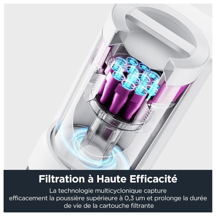 Aspirateur Robot Laveur - EUREKA E10S Blanc - 4000 Pa - 180 min - 200 ml Aspirateur Robot Laveur - EUREKA E10S Blanc - 4000 Pa - 180 min - 200 ml