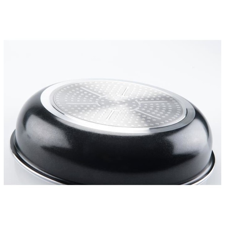 Set de 3 poeles - ARTHUR MARTIN - AM130 - noir - Tous feux dont induction - 20/24/28 cm + 1 poignée - Aluminium Set de 3 poeles - ARTHUR MARTIN - AM130 - noir - Tous feux dont induction - 20/24/28 cm + 1 poignée - Aluminium