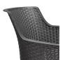 Lot de 6 fauteuils de jardin - Allibert by KETER - EVA - En résine - Coloris : gris graphite