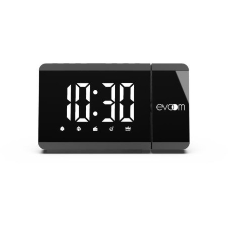 Réveil projecteur - EVOOM - EV304571 - Noir - Radio réveil FM - Proj