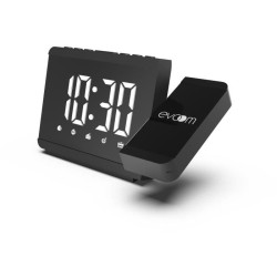 Réveil projecteur - EVOOM - EV304571 - Noir - Radio réveil FM - Proj