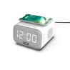 Réveil chargeur enceinte - EVOOM - EV304601 - Blanc avec chargeur san