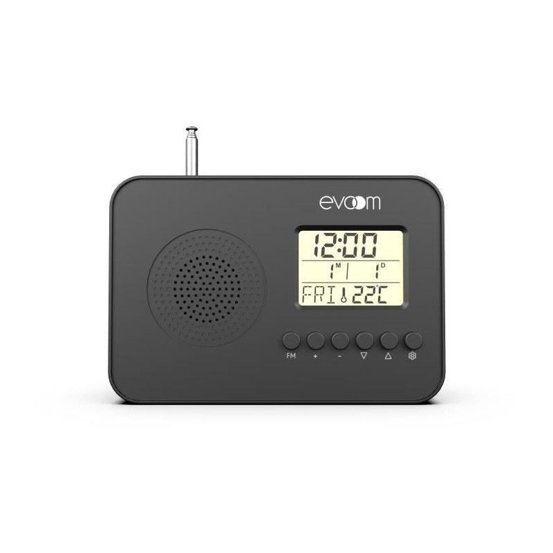 Radio réveil intelligent EVOOM LEKIO avec affichage de la date, heure Radio réveil intelligent EVOOM LEKIO avec affichage de la date, heure