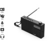 Radio-réveil EVOOM EGY Noir - FM et radio DAB+ - Batterie Piles/USB -