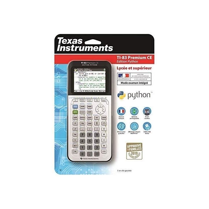 Calculatrice Texas Instruments TI-83 PREMIUM PYTHON Calculatrice Texas Instruments TI-83 PREMIUM PYTHON