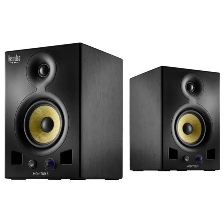 HERCULES MONITOR 5 - Paire d'enceintes actives de monitoring bi-amplifiée - 2 x 80 Watts - Haut-parleurs 5'' HERCULES MONITOR 5 - Paire d'enceintes actives de monitoring bi-amplifiée - 2 x 80 Watts - Haut-parleurs 5''