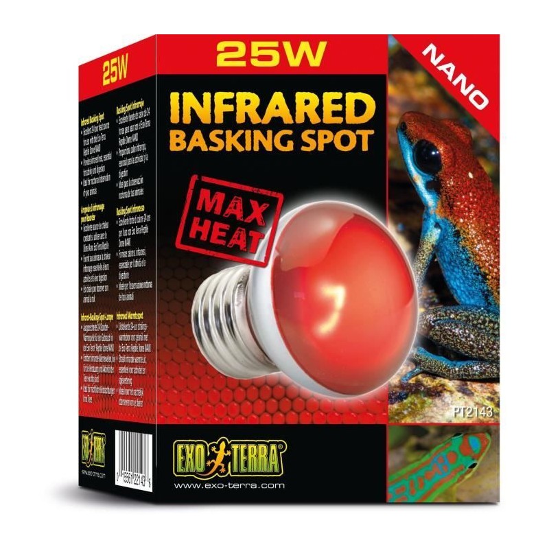 Lampe pour terrarium - Exo Terra - Basking Spot Nano 25W - Blanc - Ecl Lampe pour terrarium - Exo Terra - Basking Spot Nano 25W - Blanc - Ecl