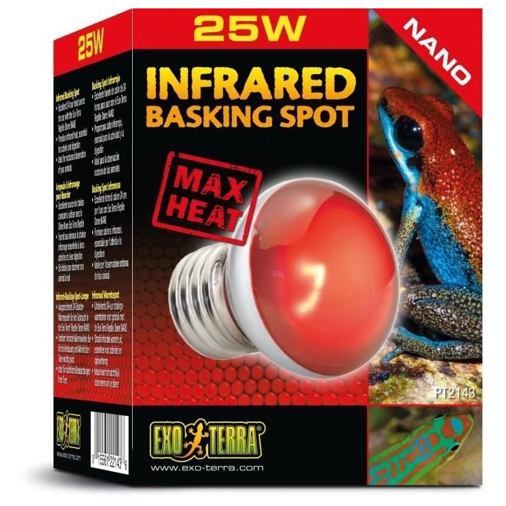 Lampe pour terrarium - Exo Terra - Basking Spot Nano 25W - Blanc - Eclairage - Reptile