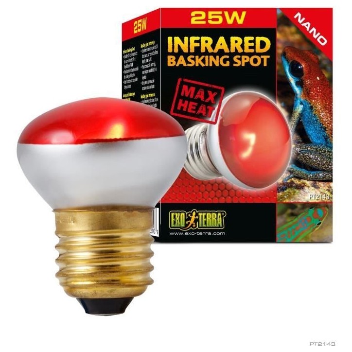 Lampe pour terrarium - Exo Terra - Basking Spot Nano 25W - Blanc - Eclairage - Reptile