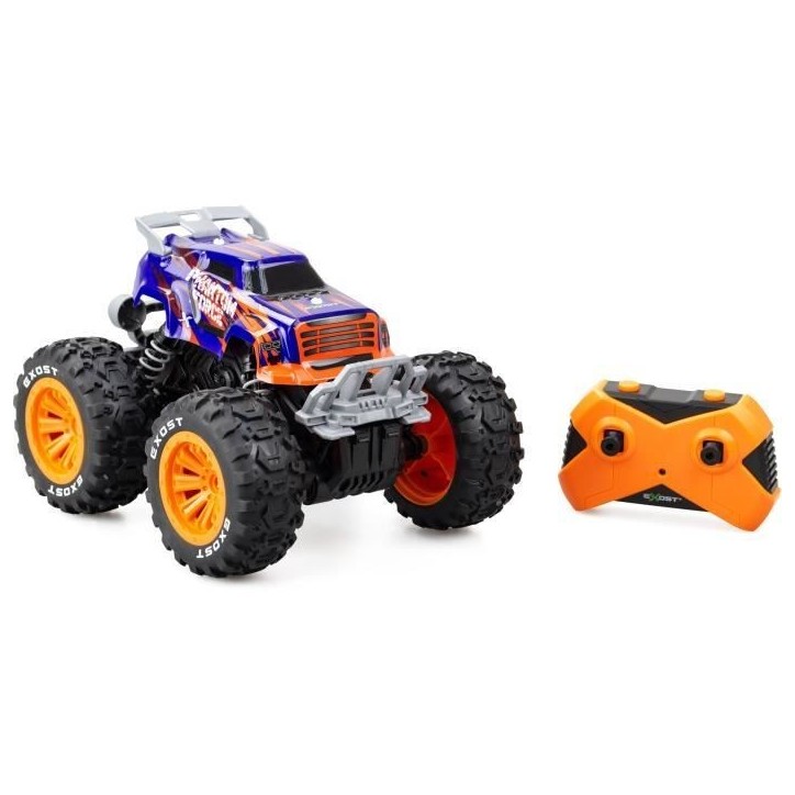 Voiture Télécommandée - EXOST - Phantom Force 1:16 - 10 km/h - 28 -5 cm - violet et orange - des 5 ans Voiture Télécommandée - EXOST - Phantom Force 1:16 - 10 km/h - 28 -5 cm - violet et orange - des 5 ans