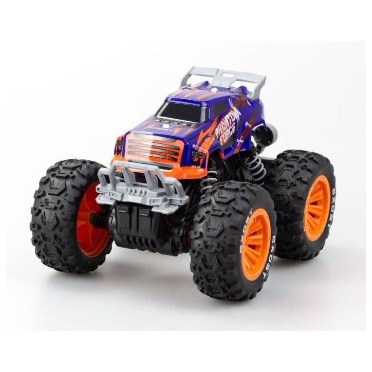 Voiture Télécommandée - EXOST - Phantom Force 1:16 - 10 km/h - 28 -5 cm - violet et orange - des 5 ans Voiture Télécommandée - EXOST - Phantom Force 1:16 - 10 km/h - 28 -5 cm - violet et orange - des 5 ans