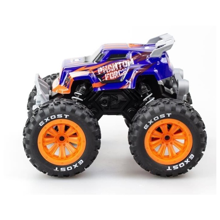 Voiture Télécommandée - EXOST - Phantom Force 1:16 - 10 km/h - 28 -5 cm - violet et orange - des 5 ans Voiture Télécommandée - EXOST - Phantom Force 1:16 - 10 km/h - 28 -5 cm - violet et orange - des 5 ans
