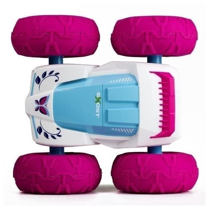 Voiture télécommandée 360 Tornado rose a batterie - Exost - Défie tous les terrains a 360° Voiture télécommandée 360 Tornado rose a batterie - Exost - Défie tous les terrains a 360°