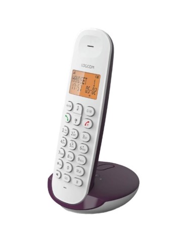 Téléphone fixe sans fil - LOGICOM - DECT ILOA 155T SOLO - Aubergine - Avec répondeur