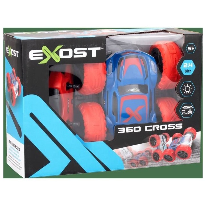 Voiture télécommandée 360 CROSS ROUGE A BATTERIE - EXOST