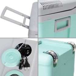Glaciere thermoélectrique INCASA 40L - Alimentation 12/220V - Vert -