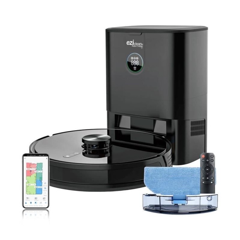 Robot Aspirateur Laveur Connecté avec base aspirante EZICLEAN I-Bot Z Robot Aspirateur Laveur Connecté avec base aspirante EZICLEAN I-Bot Z