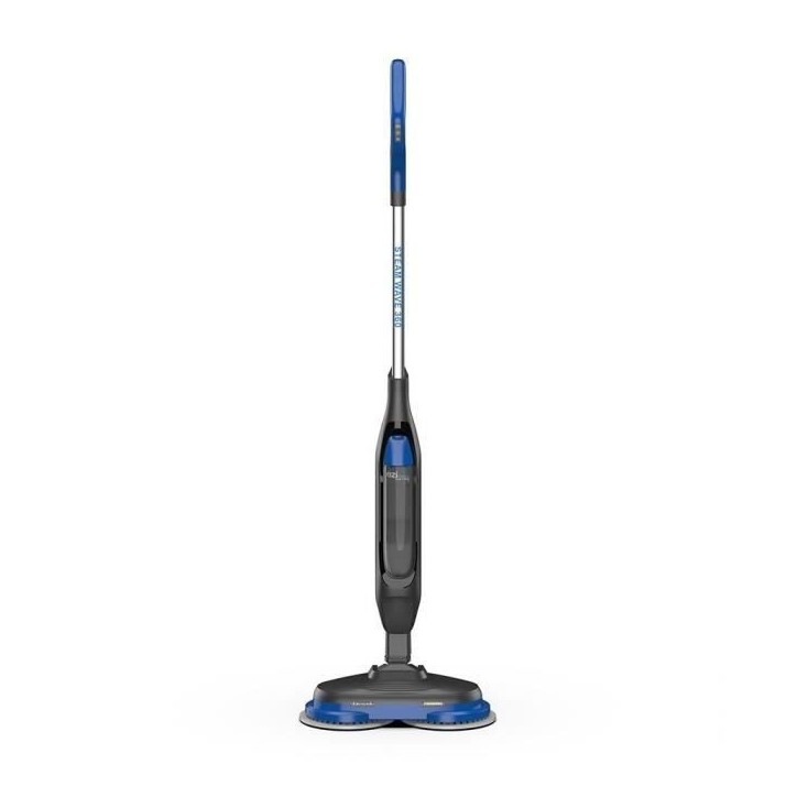Balai Nettoyeur Vapeur - EZICLEAN STEAM WAVE 360 - 1200 W - 24 g/min - 450 ml - Noir / Bleu Balai Nettoyeur Vapeur - EZICLEAN STEAM WAVE 360 - 1200 W - 24 g/min - 450 ml - Noir / Bleu