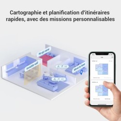 Robot Aspirateur Laveur avec Station EZVIZ RS2 - Lavage/Séchage/Netto