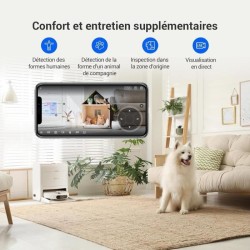 Robot Aspirateur Laveur avec Station EZVIZ RS2 - Lavage/Séchage/Netto