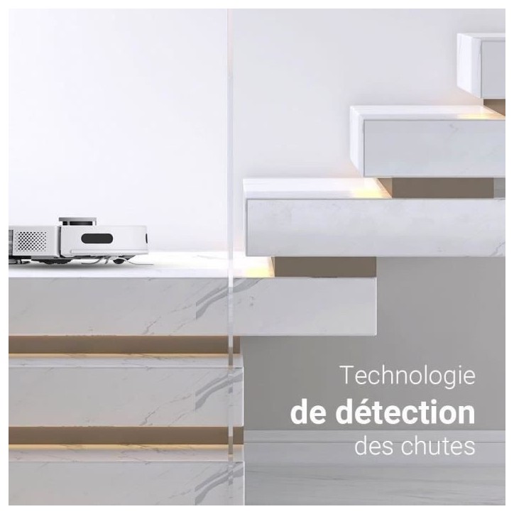 EZVIZ RE5 - Aspirateur Robot Laveur - Puissance 4000 Pa - Navigation LIDAR - Évitement d'obstacles - Détection des tapis