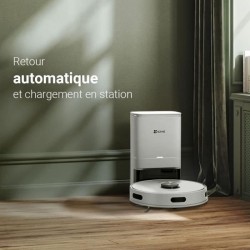 EZVIZ RE5 Plus - Robot Aspirateur Laveur avec Station Vidange Automati