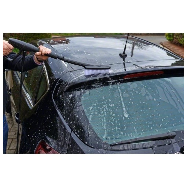Kit de nettoyage voiture pour nettoyeurs haute pression BOSCH - Brosse de lavage, Tuyau haute pression, Buse a 90°, Chiffon Kit de nettoyage voiture pour nettoyeurs haute pression BOSCH - Brosse de lavage, Tuyau haute pression, Buse a 90°, Chiffon