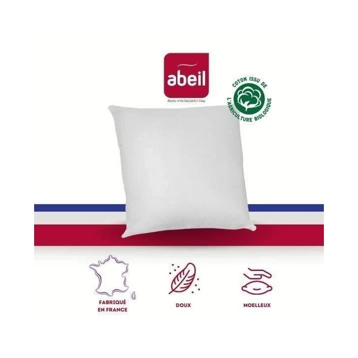 Oreiller Bio' Mouv - 60 x 60 cm - 100% coton Bio - ABEIL Oreiller Bio' Mouv - 60 x 60 cm - 100% coton Bio - ABEIL