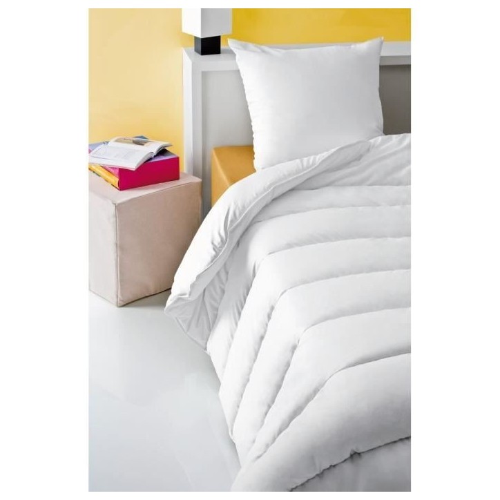 Couette anti-acariens - 220 x 240 cm - Chaude - 400 g/m² 2 personnes - Blanc - ABEIL Couette anti-acariens - 220 x 240 cm - Chaude - 400 g/m² 2 personnes - Blanc - ABEIL