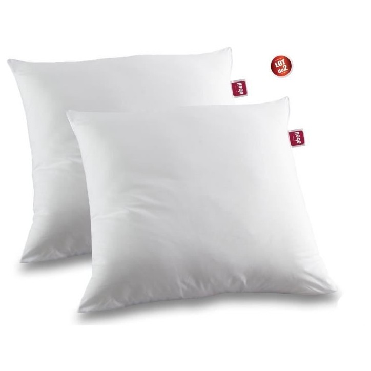 Lot de 2 oreillers anti-acariens - 60 x 60 cm - 100% coton traité Biome - ABEIL Lot de 2 oreillers anti-acariens - 60 x 60 cm - 100% coton traité Biome - ABEIL