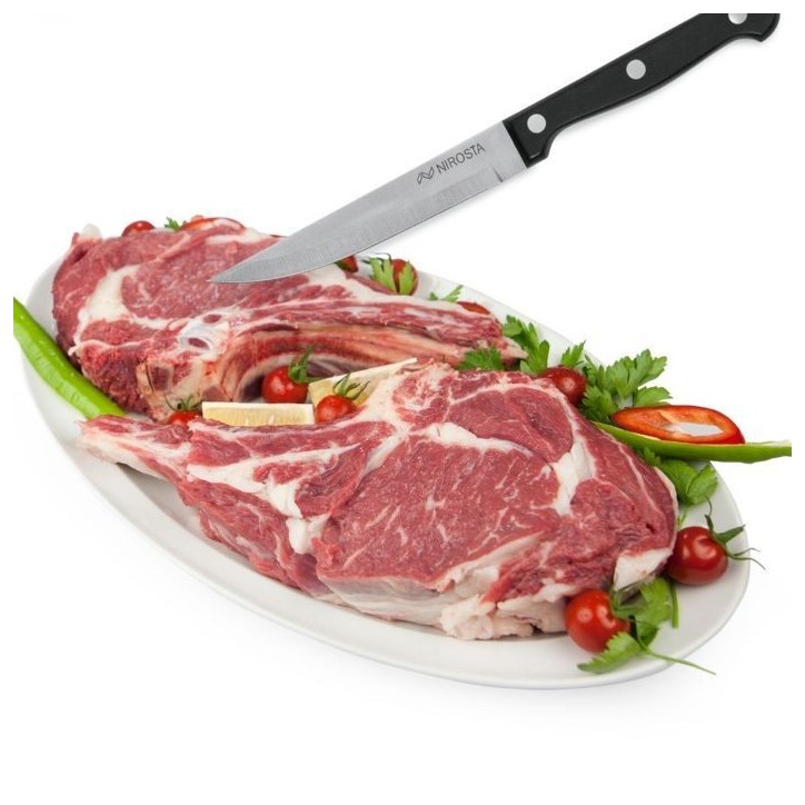 Lot de 4 couteaux a steak - NIROSTA - 21 cm Lot de 4 couteaux a steak - NIROSTA - 21 cm