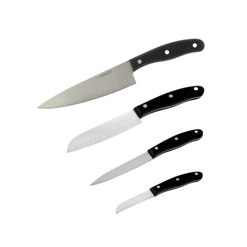 Ensemble de 4 couteaux de cuisine - NIROSTA - 20, 22, 26 et 31 cm