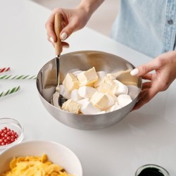 Ensemble de 2 bols de préparation avec couvercle anti projections - F