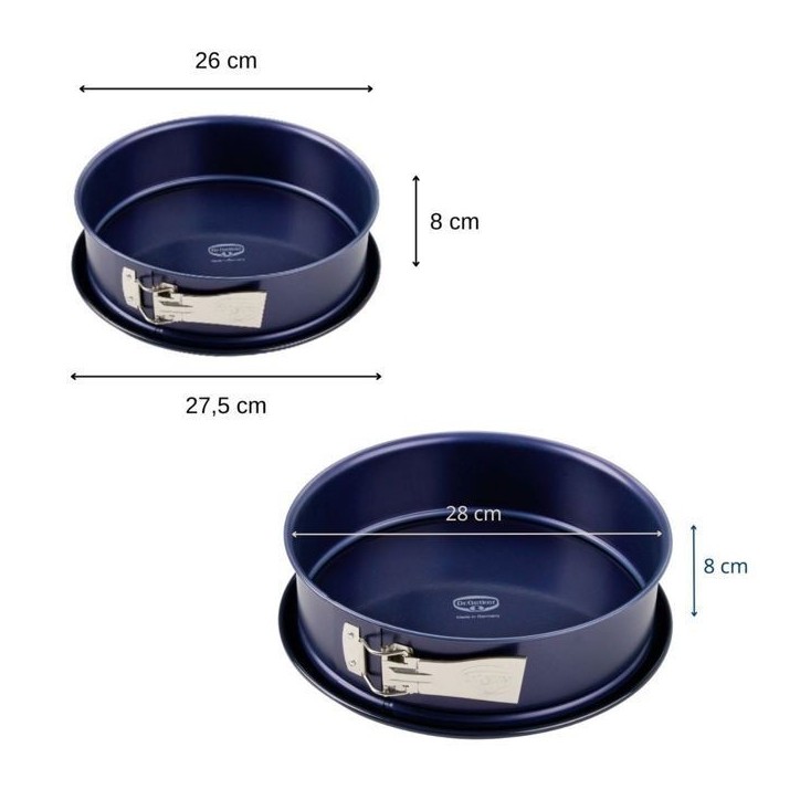 Ensemble de moule a manqué a charniere - DR oeTKER - Back Liebe - 26 et 28 cm