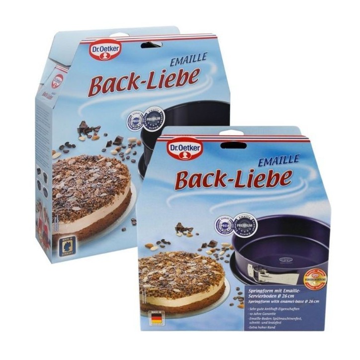 Ensemble de moule a manqué a charniere - DR oeTKER - Back Liebe - 26 et 28 cm