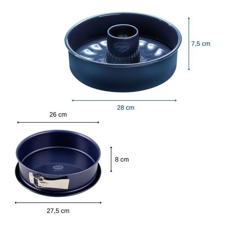 Moule a charniere et moule a savarin fond amovible - DR oeTKER - Back Liebe - 26 et 28 cm Moule a charniere et moule a savarin fond amovible - DR oeTKER - Back Liebe - 26 et 28 cm