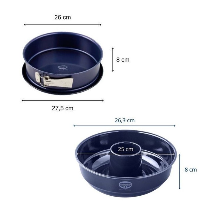 Set de moule a charniere 26 cm et moule a savarin - DR oeTKER - Back Liebe - 26 cm Set de moule a charniere 26 cm et moule a savarin - DR oeTKER - Back Liebe - 26 cm