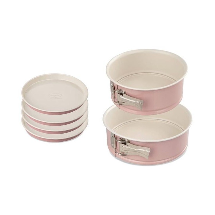 Set de 2 moules a manqué et moules pour layer cake - DR oeTKER - Rétro - 18 et 20 cm Set de 2 moules a manqué et moules pour layer cake - DR oeTKER - Rétro - 18 et 20 cm