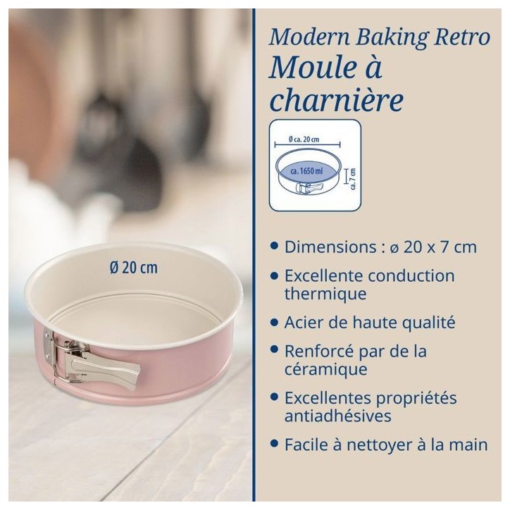 Set de 2 moules a manqué et moules pour layer cake - DR oeTKER - Rétro - 18 et 20 cm Set de 2 moules a manqué et moules pour layer cake - DR oeTKER - Rétro - 18 et 20 cm