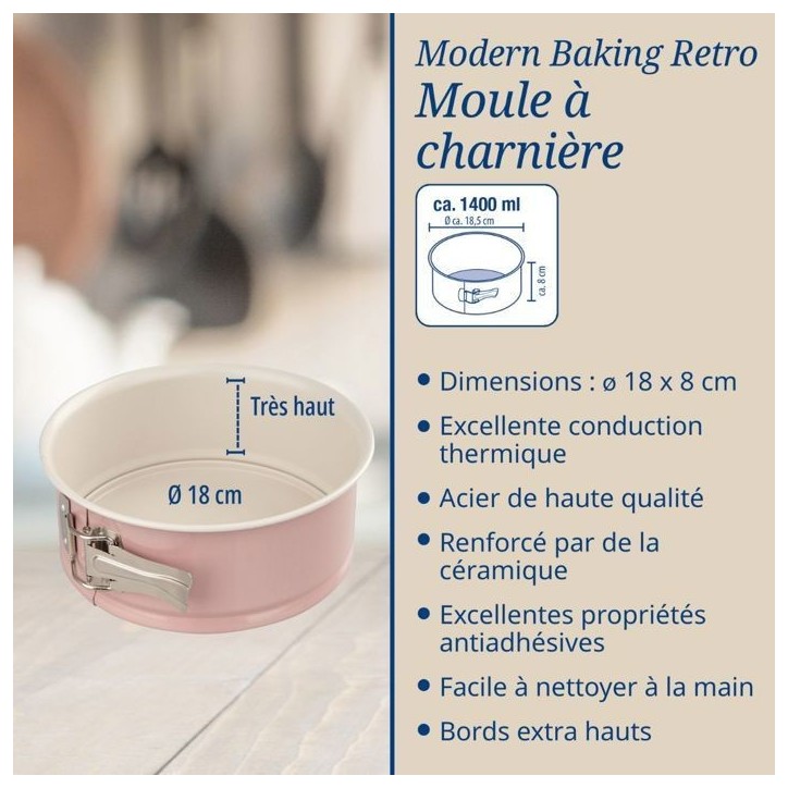 Set de 2 moules a manqué et moules pour layer cake - DR oeTKER - Rétro - 18 et 20 cm Set de 2 moules a manqué et moules pour layer cake - DR oeTKER - Rétro - 18 et 20 cm