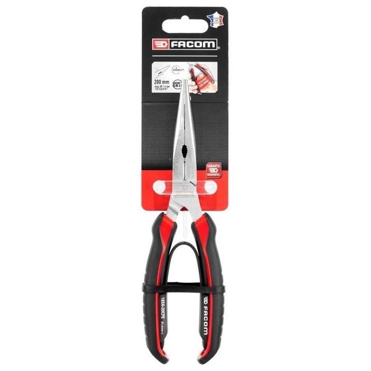 Pince a Becs demi-ronds droits avec serre-tube FACOM - 185A.20CPEPB