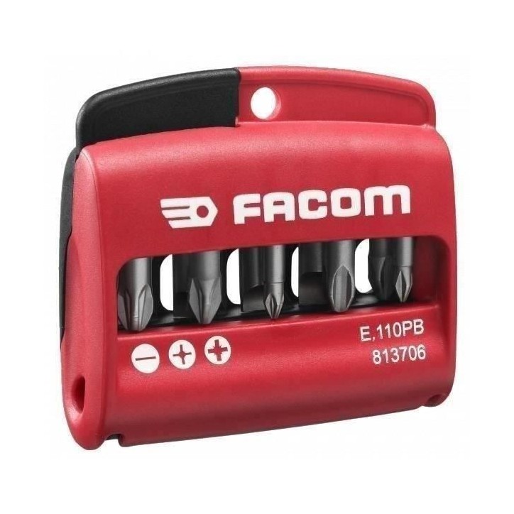 Embouts mixtes de vissage 1/4'' + porte-embout - FACOM - E.110PB