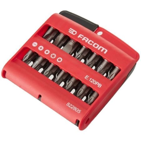 Boîte de 28 embouts série 1 High Perf' (Fente / PH / PZ / 6 pans / Torx) - FACOM - E.120PB