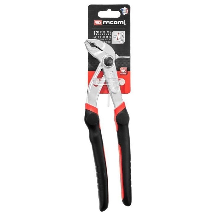 Pince multiprise entrepassée a verrouillage gaine CPE ouverture 28mm de longueur 250mm - FACOM - 181A.25CPEPB Pince multiprise entrepassée a verrouillage gaine CPE ouverture 28mm de longueur 250mm - FACOM - 181A.25CPEPB