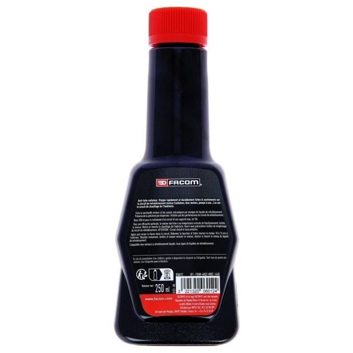 Anti-fuite radiateur 250ml - FACOM - Curatif et préventif - Stop fuite - Evite les surchauffes