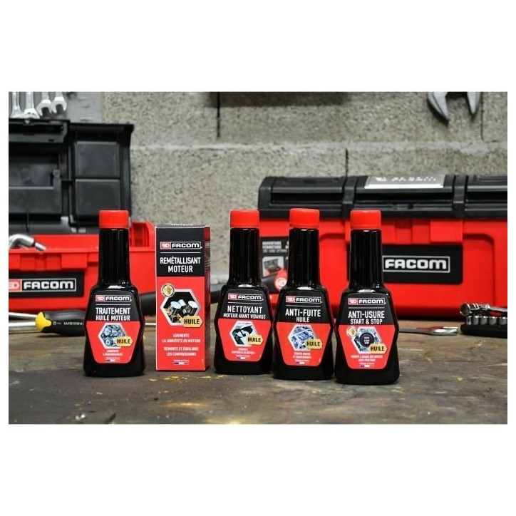 Remétallisant moteur 250ml - FACOM - anti fumées, anti bruit, anti usure - augmente l'étanchéité pistons-cylindres